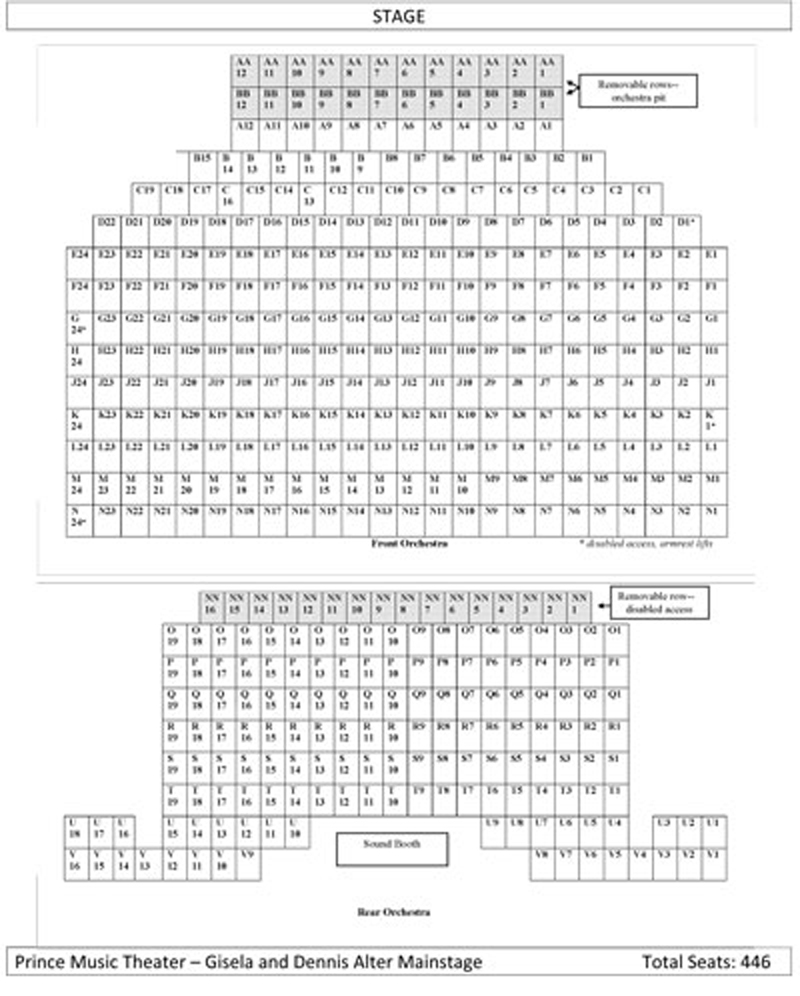 Prince Music Theatre Seating Chart