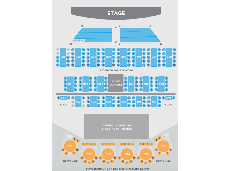 World Cafe Live Seating Chart